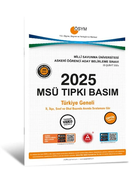 2025 MSÜ Çıkmış Sorular-Tıpkı Basım-Bire Bir ÖSYM-23 Şubat 2025 Tarihli Sınav - 2