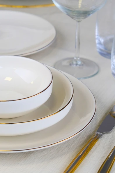 Tabak Evi Sofia Altın Yaldız Porselen Yemek Takımı 24 Parça 6 Kişilik - 3