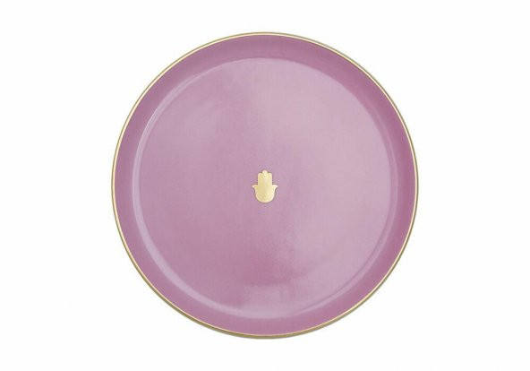 Porland Glamorous Pembe Düz Tabak 20cm