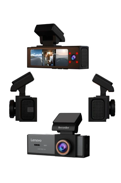 Lenovo Q7-7302 Siyah 1080P Wifi Araç içi Dokunmatik Ön İç Ve Arka Araç Kamerası - 3