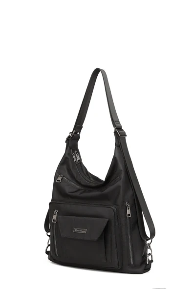 Saten Kumaş Hem Sırt Hem De Omuz Çantası 2129 - Resim 2