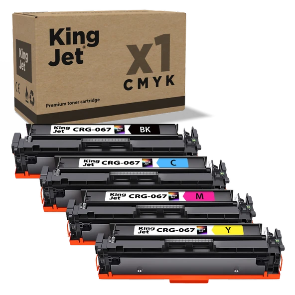 KingJET 067 / CRG-067 Set Paket - Canon Uyumlu Muadil Toner