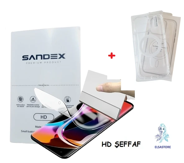 İphone 14 MagSafe Şeffaf Kılıf + Nano Ekran koruyucu HD ürün görseli 1