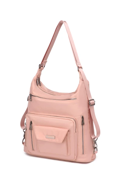 Saten Kumaş Hem Sırt Hem De Omuz Çantası 2129 - Resim 2