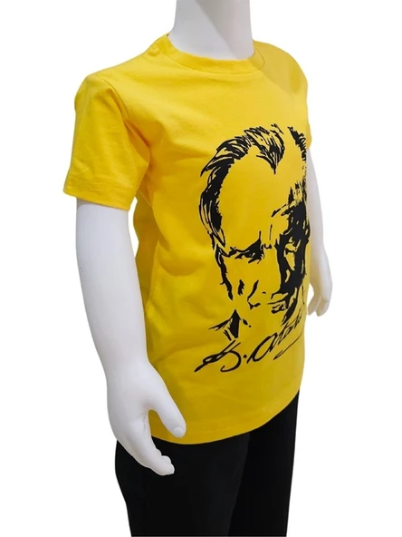 Atatürk Baskılı Sarı Tişört - 2