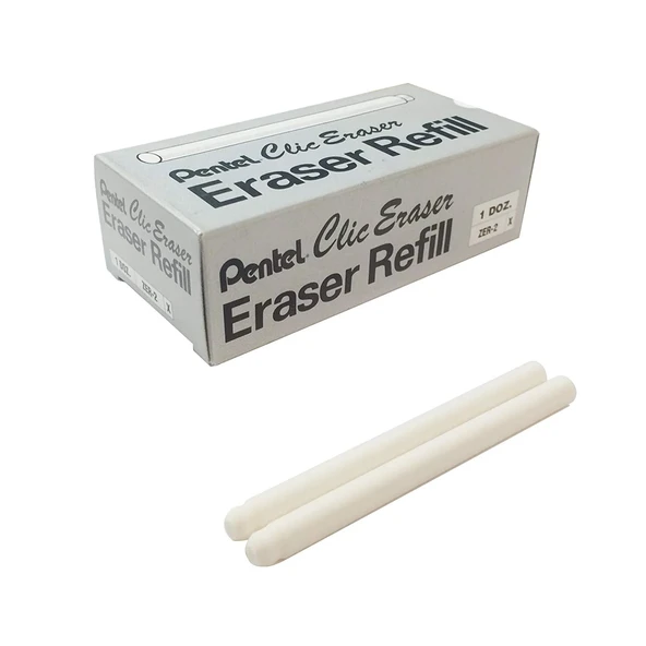 Pentel Kalem Silgi Yedeği Clic Eraser 2 Jelatinli 2'li Beyaz - 8