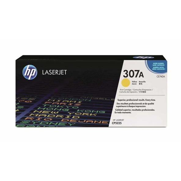 Hp CE742A (307A) Kutusu Hasarlı Sarı Orjinal Toner ürün görseli