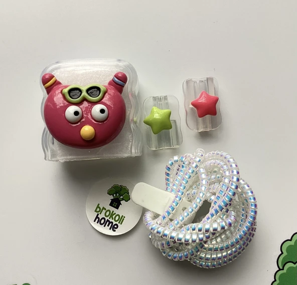 Brokoli Home iPhone 18W/20W Uyumlu Şarj Kılıfı, Şarj Kablosu Örme Aparatı, Kablo Koruyucu Aparat,Kd - 2