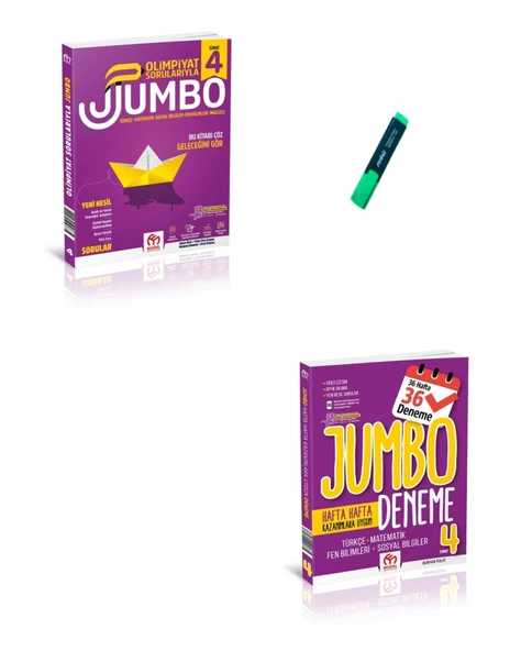 4. Sınıf Olimpiyat Sorularıyla Jumbo Tüm Dersler Soru Bankası ve Haftalık Deneme ürün görseli
