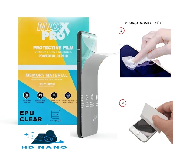 Huawei P30 LİTE NANO Ekran Koruyucu Esnek ULTRA İnce - MAXXPRO - HD ŞEFFAF
