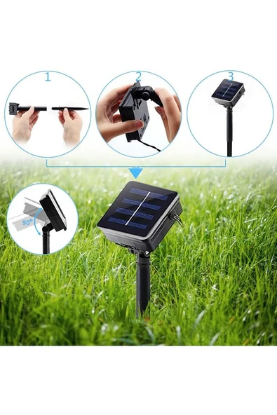 Solar Güneş Enerjili Çiçek Papatya Led 8 Mod Beyaz Dekorasyon Bahçe Teras Aydınlatması - Resim 4