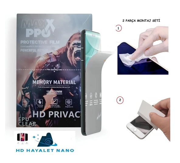 Huawei P30 LİTE NANO Ekran Koruyucu Esnek ULTRA İnce - MAXXPRO - HD ŞEFFAF HAYALET