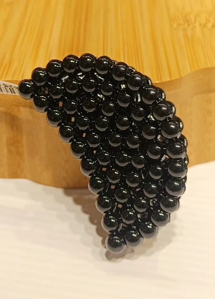 Monalisa Home Sert Plastik6cm Lüks Siyah Mandal Toka