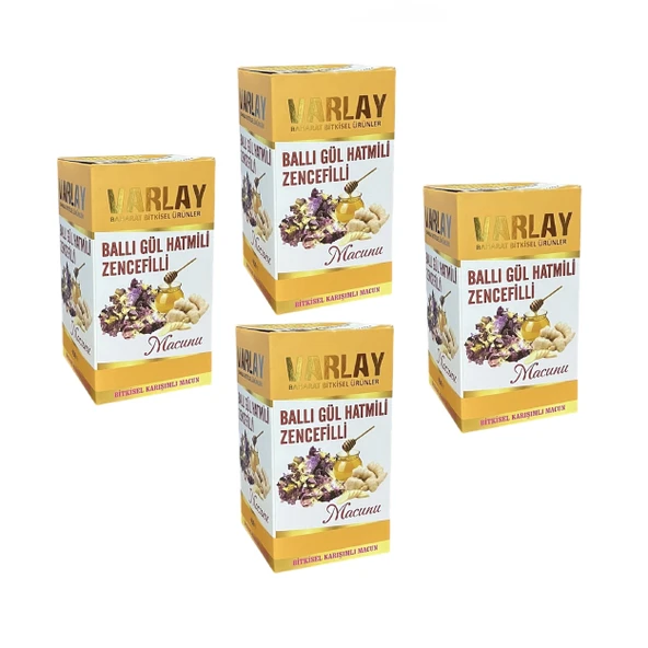 Varlay Ballı Gül Hatmili Zencefilli Macun 450 gr 2 Adet - 4