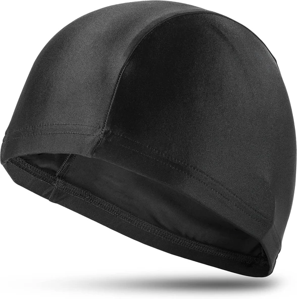 2 Adet Siyah Likralı Bez Bone Havuz Bonesi Deniz Yüzücü Bonesi (Tüm Yaşlara Uygun) - 5