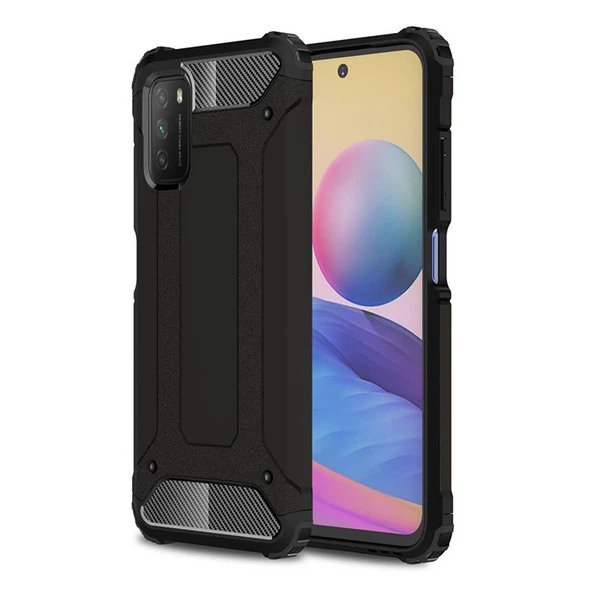 FitCase Xiaomi Poco M3 Zırh Tank Tam Koruma Arka Kapak - 6