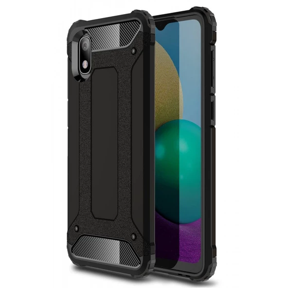 FitCase Samsung Galaxy A01 Core (A013) Zırh Tank Tam Koruma Arka Kapak - 4