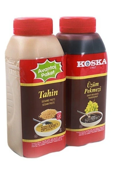 Koska Pratik Tahin Pekmez Avantaj Paket (400 gr Üzüm Pekmezi + 300 gr Tahin)