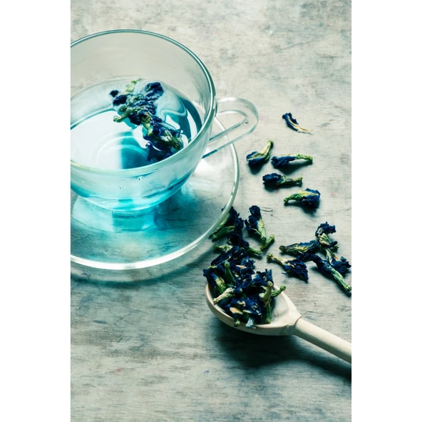 Çay Butterfly Pea Flower Tea Mavi Kelebek Sarmaşığı Çayı Deluxe Seri  25 Gr - 7