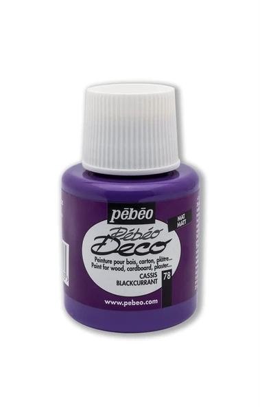 Pebeo Deco Mat Tüm Yüzey Boyası 110 Ml 78 Cassis ürün görseli 1