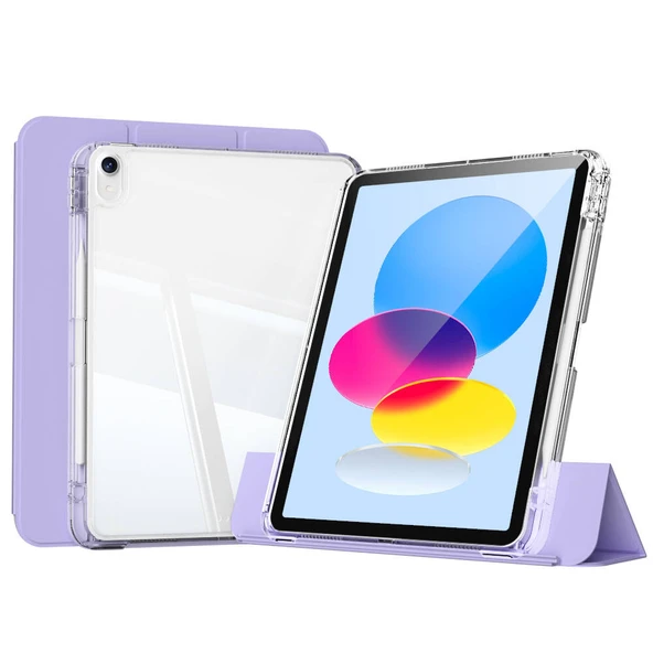 Apple iPad 10.9 2022 (10.Nesil) Kılıf Magnetik Ayrılabilen Airbagli Zore Sliding Tablet Kılıfı