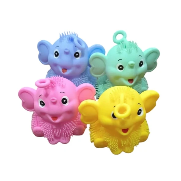 LED IŞIKLI FİL DUYUSAL OYUNCAK IŞIKLI YUMUŞAK YOYO FİL PEMBE FİL MAVİ FİL SU YEŞİLİ FİL SARI FİL ürün görseli