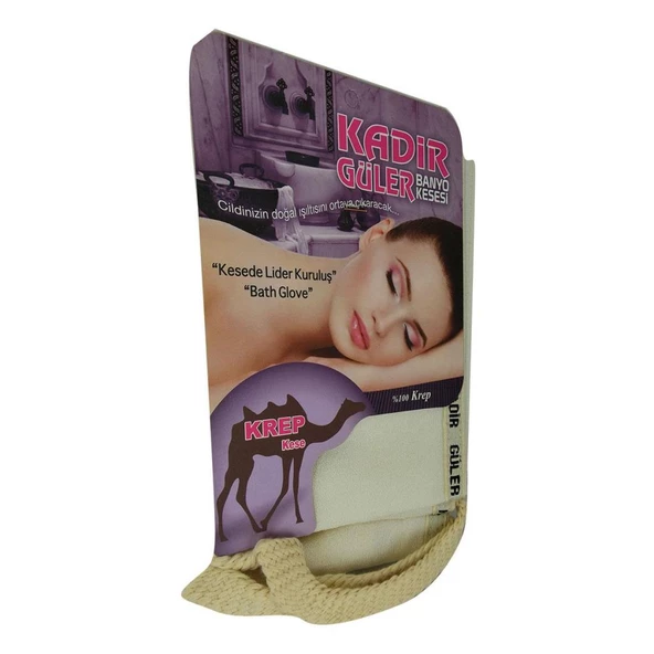 Doğal İpek Kese Beyaz Krep Sırt Vücut Banyo Kesesi 13CMX74CM - 3