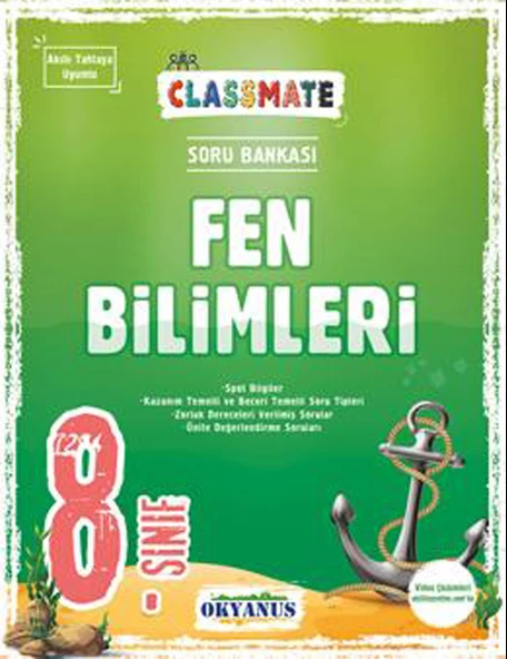Okyanus 8.Sınıf Classmate Fen Bilimleri Soru Bankası