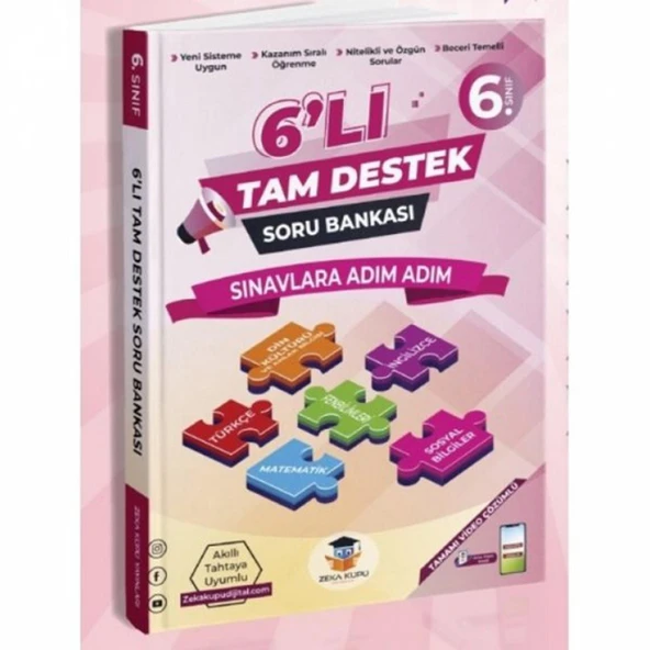 Zeka Küpü 6.Sınıf 6lı Tam Destek Soru Bankası