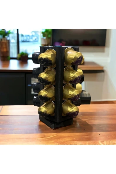 BYK DESIGN NESPRESSO VE STARBUCK UYUMLU KAPSÜL KAHVE TUTUCU - HAREKETLİ DÖNEBİLEN KAPSÜL KAHVE STANDI - 2