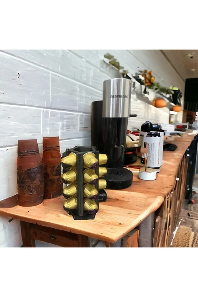 BYK DESIGN NESPRESSO VE STARBUCK UYUMLU KAPSÜL KAHVE TUTUCU - HAREKETLİ DÖNEBİLEN KAPSÜL KAHVE STANDI - 4