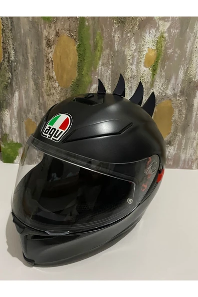 Motosiklet Kask Dikeni Kask Aksesuarı Kask Sivri Uçlar - Dikenli Görünüm Kask Aparat - 2