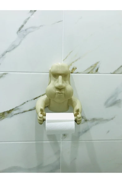 IK3D MOAİ TASARIM TUVALET KAĞIDI TUTUCU 'L' - Resim 2