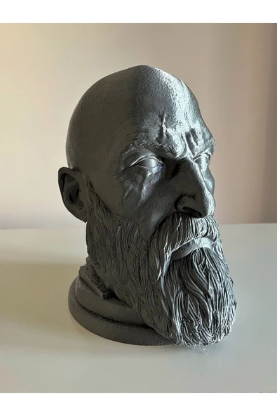 Kratos Kulaklık Standı, Özel Tasarım Masaüstü Kulaklık Tutacağı/Tutucu, cm - God of War, GoW, 23 cm - 4
