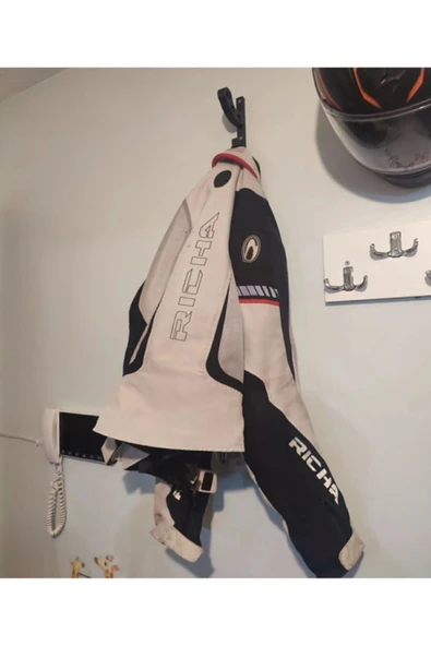 CANEREGE Motosiklet Bisiklet Scooter Kask Ve Mont Duvar Askısı Kask Tutucu Mont Askılıklı Vida Dübel Dahil V2 - 6