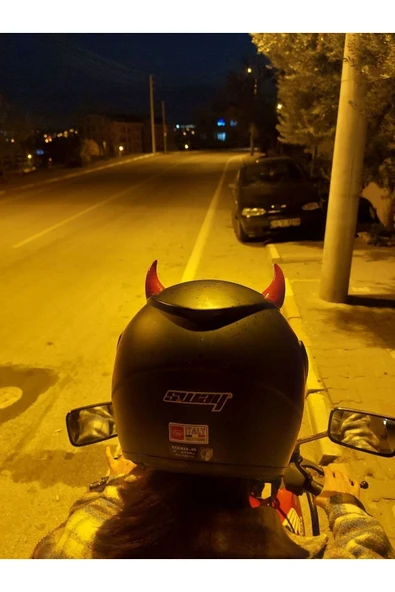 HAFA 3D TASARIM Motosiklet Kask Süsü - Kask İçin Şeytan Boynuzu - Hediyelik - 2