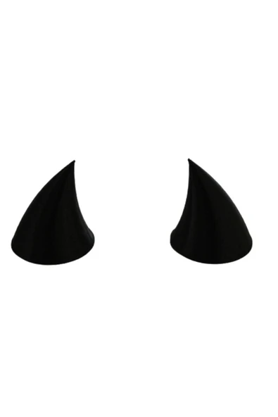 Kask Boynuz Süsü 4.5cm Takım Siyah 3m Bantlı - 2
