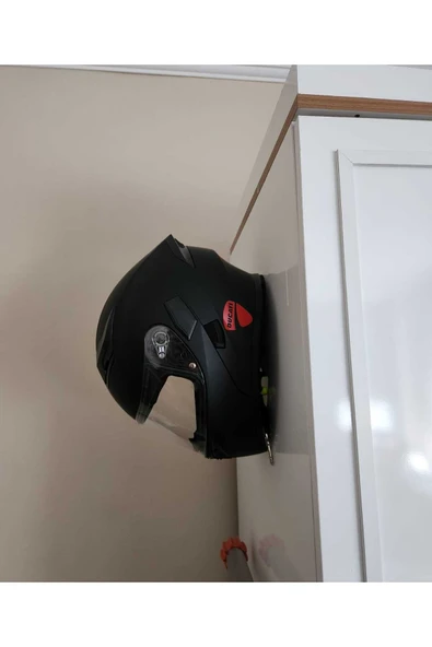 CANEREGE Motosiklet Bisiklet Scooter Kask Ve Mont Duvar Askısı Kask Tutucu Mont Askılıklı Vida Dübel Dahil V3 - 6