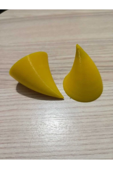 Kask Boynuz Süsü Aksesuarı Takım Sarı Kask Boynuzu - 2