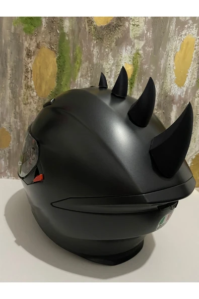 Motosiklet Kask Dikeni Kask Aksesuarı Kask Sivri Uçlar - Dikenli Görünüm Kask Aparat - 3