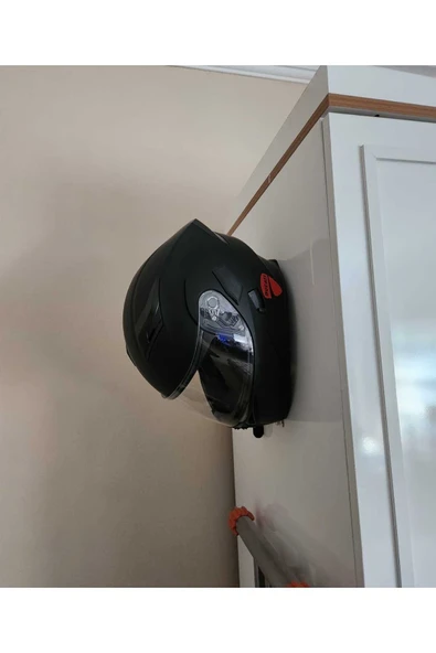 CANEREGE Motosiklet Bisiklet Scooter Kask Ve Mont Duvar Askısı Kask Tutucu Mont Askılıklı Vida Dübel Dahil V3 - 5