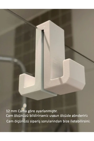 3D Banyo Duşakabin Havlu Askılık 2'li - 3