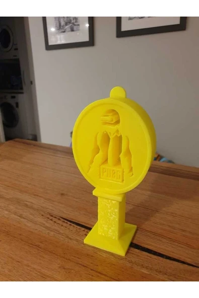 3D HAPPY PUBG Kulaklık Standı Kulaklık Tutucu Masaüstü Dekoru Sarı Renk - Resim 2