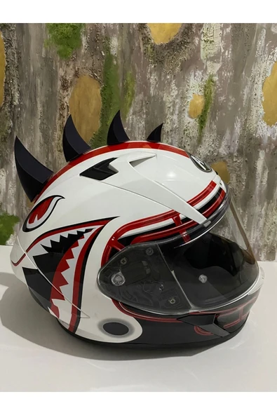 Motosiklet Kask Dikeni Kask Aksesuarı Kask Sivri Uçlar - Dikenli Görünüm Kask Aparat - 5
