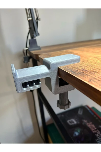 Masa Kenarı Gümüş Rengi Asılabilir Kulaklık Standı, Kulaklık Tutucu - Resim 3