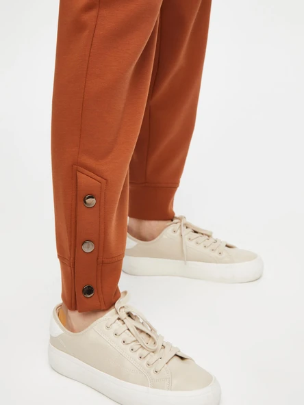 Faik Sönmez Oversize Midi Kadın Pantolon - Günlük Stil - Sweatshirt Kumaş - Resim 8