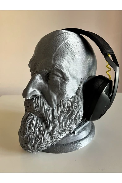 Kratos Kulaklık Standı, Özel Tasarım Masaüstü Kulaklık Tutacağı/Tutucu, cm - God of War, GoW, 23 cm - 2