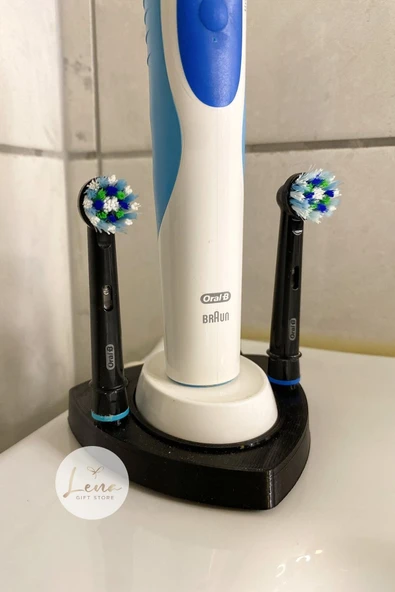 Lena Gift Store Oral-B Uyumlu Şarjlı Diş Fırçası ve Başlıkları için Stand (1 Şarjlı Fırça, 4 Başlık) - 3