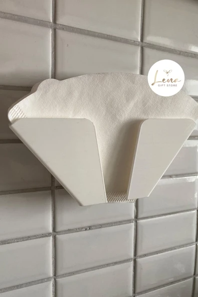 Lena Gift Store Filtre Kahve Kağıdı Tutucu Tezgah Üstü Ya Da Asılabilir Stand Aparat Aksesuar - 4