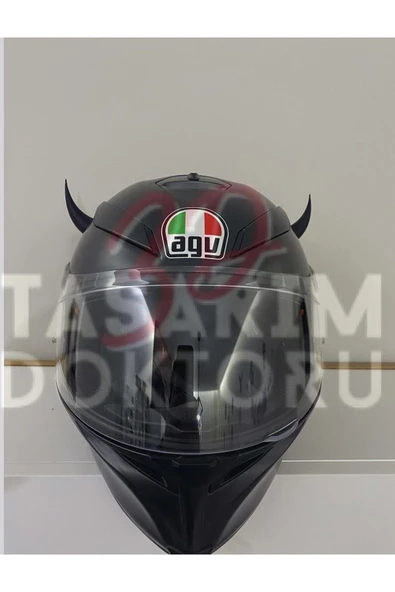 3DTASARIMDOKTORU Kask Boynuzu (SİYAH) Aparat - Resim 3